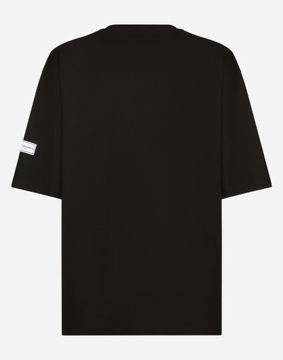 Dolce & Gabbana Short-sleeved T-shirt with DG logo patch outlook