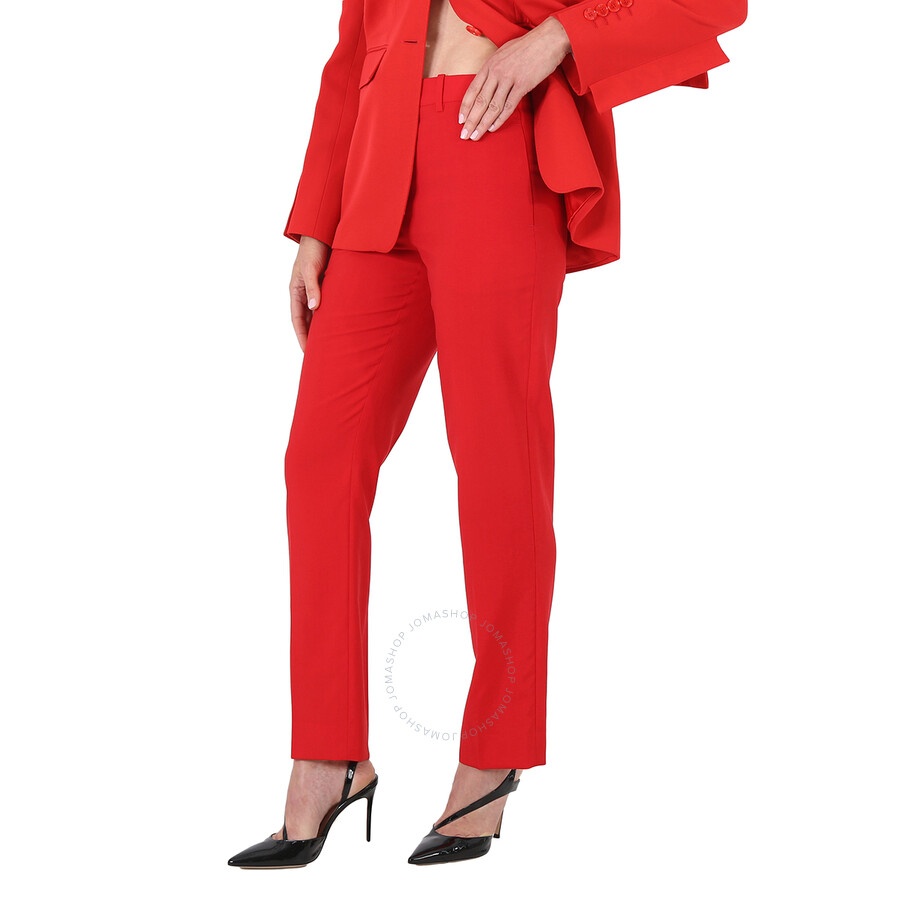 Givenchy Ladies Pop Red Concealed Fastening Tailored Trousers - 5