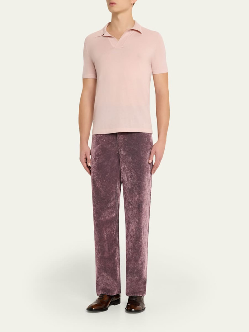 Dries Van Noten Men's Pine Straight-Fit Flocked Denim Jeans outlook