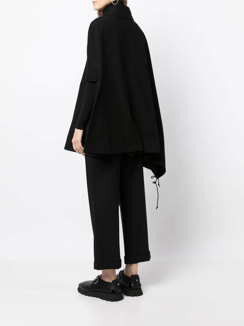 long-sleeve button-up cape 4