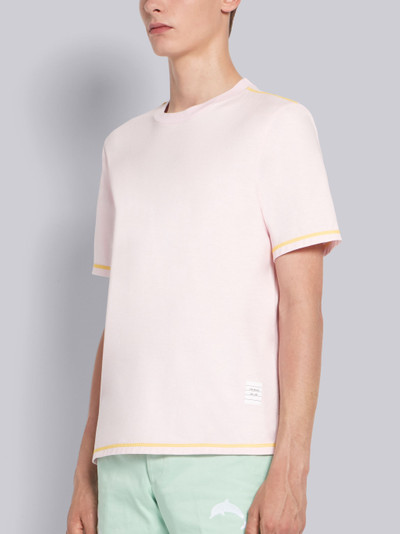 Thom Browne Light Pink Jersey Side Slit Tee outlook