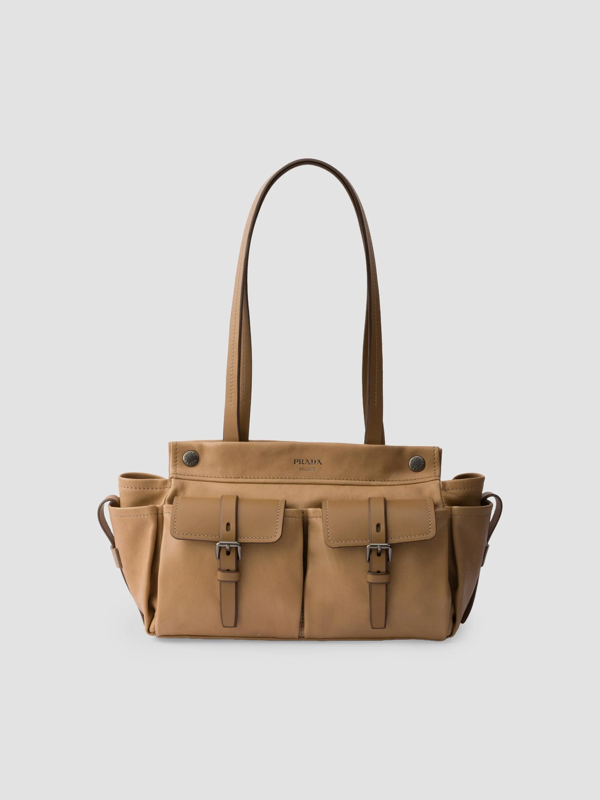 Women's Route Medium Leather Tote Bag - Light Brown - 1