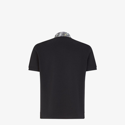 FENDI Black cotton polo shirt outlook