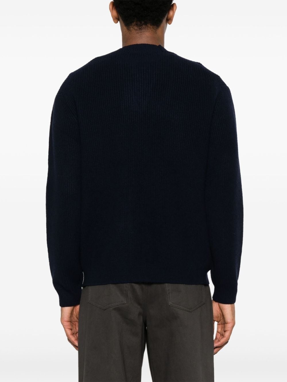 Bold Fox Head ribbed cardigan - 4