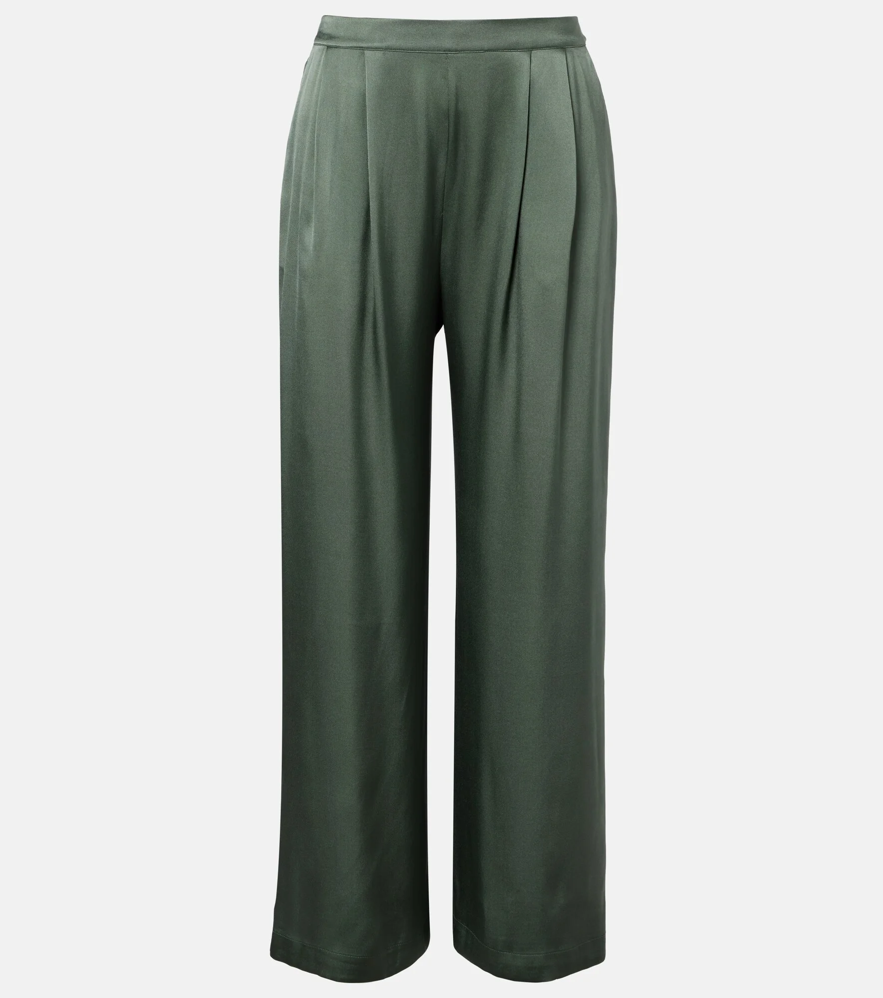 Isola pleated silk twill wide-leg pants - 1