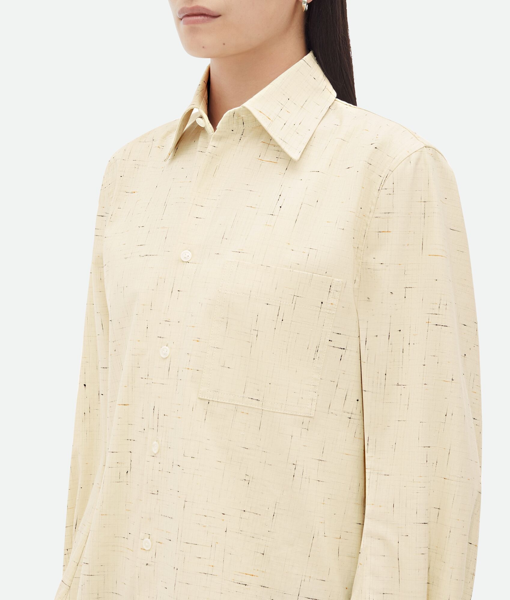 Textured Criss-Cross Cotton Shirt - 4