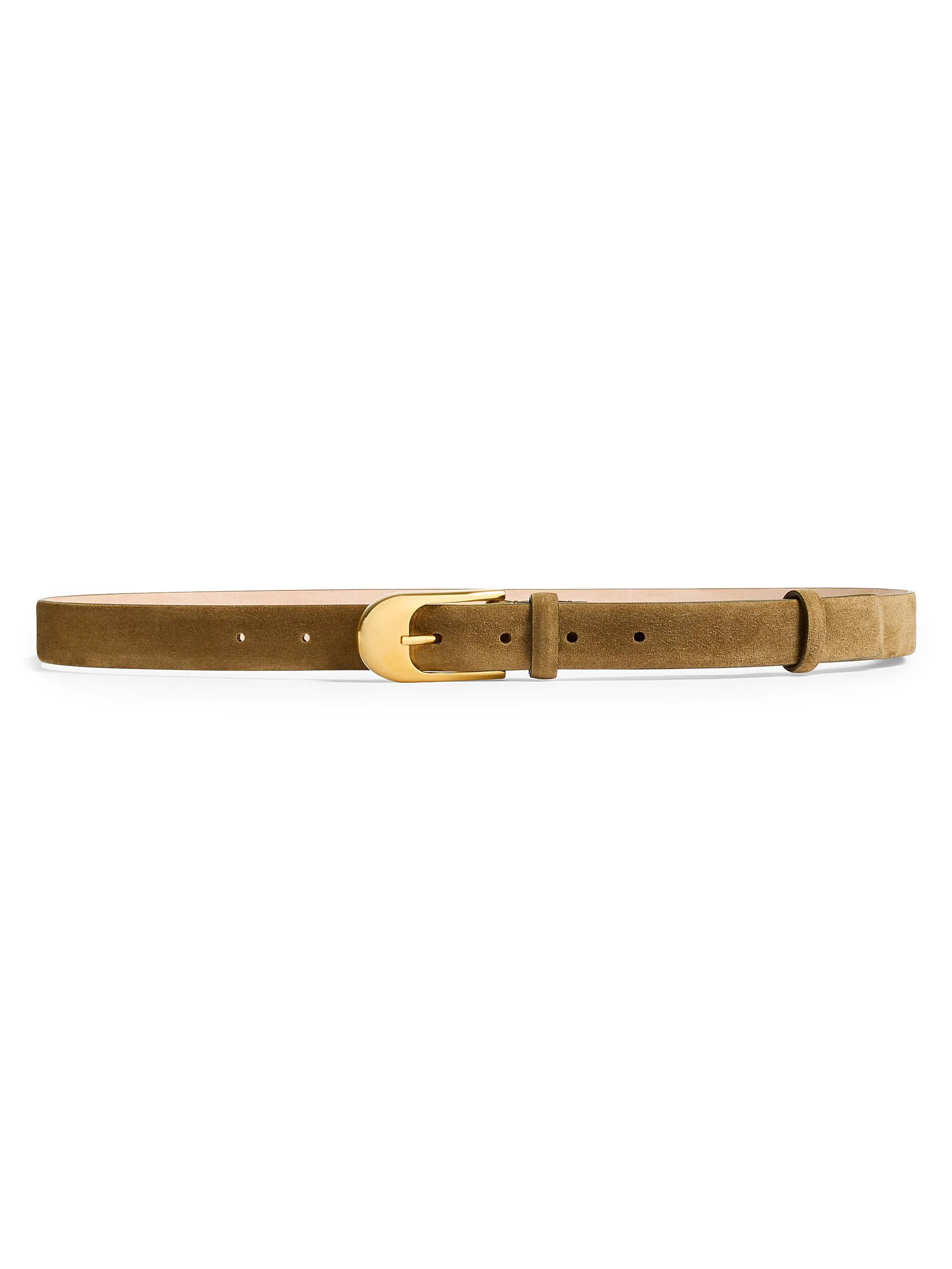 Women's Dome Suede Belt - Mud - 1