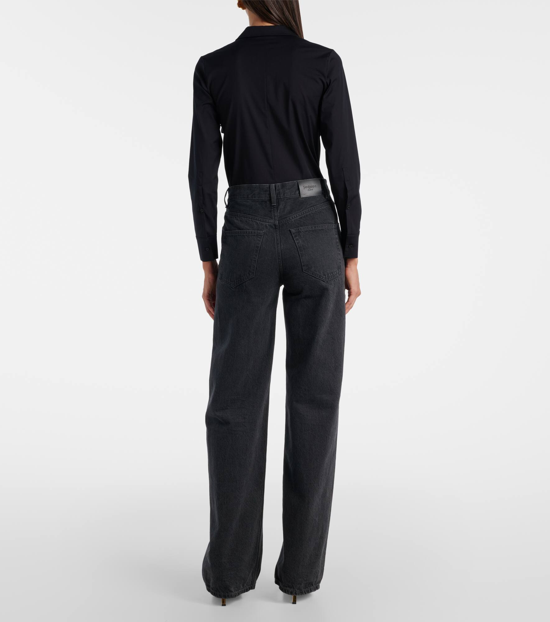 Cotton-blend poplin bodysuit - 3