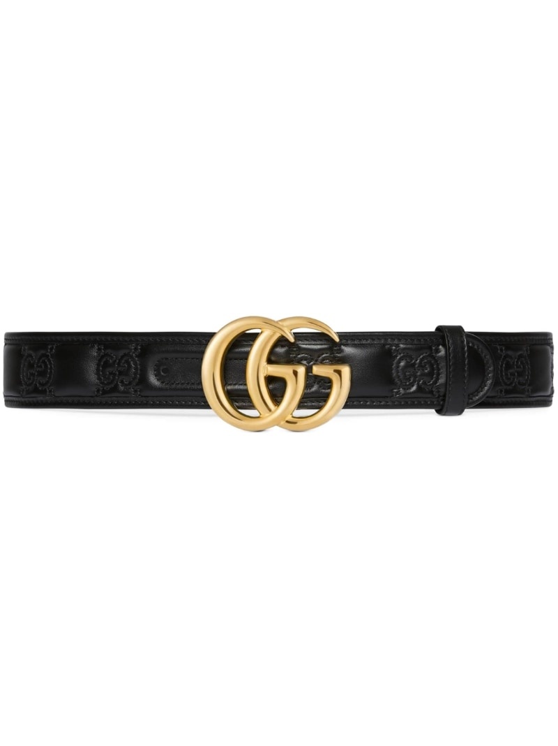 GUCCI GG Marmont Matelassé leather belt farfetch REVERSIBLE