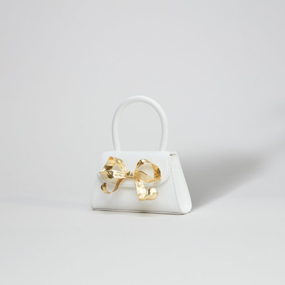 self-portrait The Bow Micro in White with Gold Hardware outlook