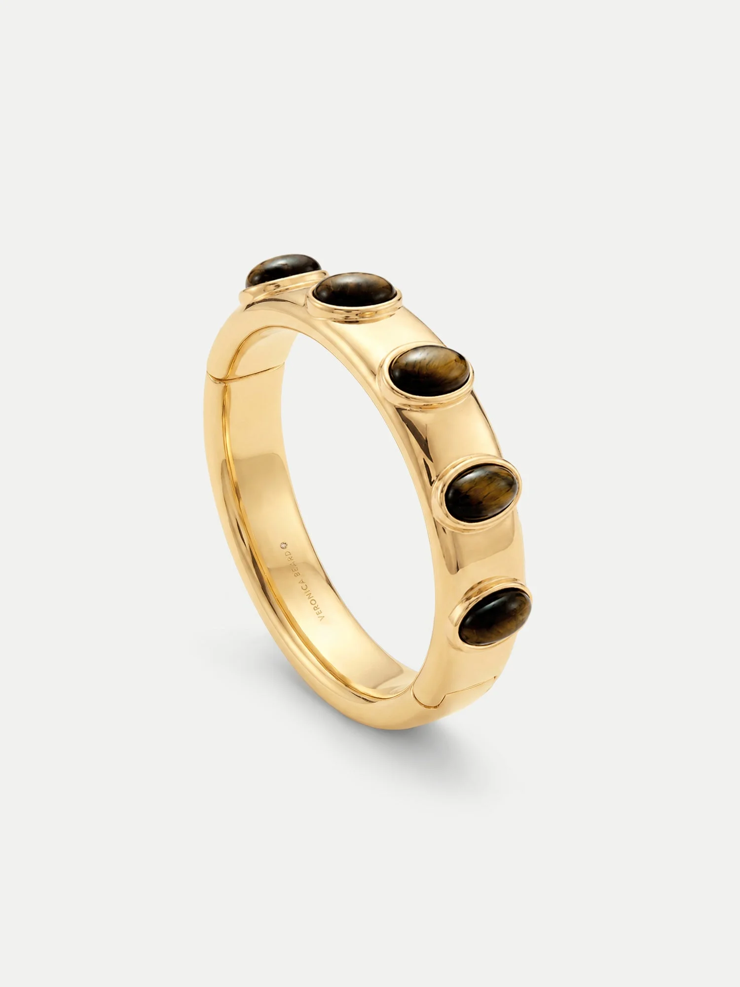 TIGER’S EYE CABOCHON BANGLE - 1