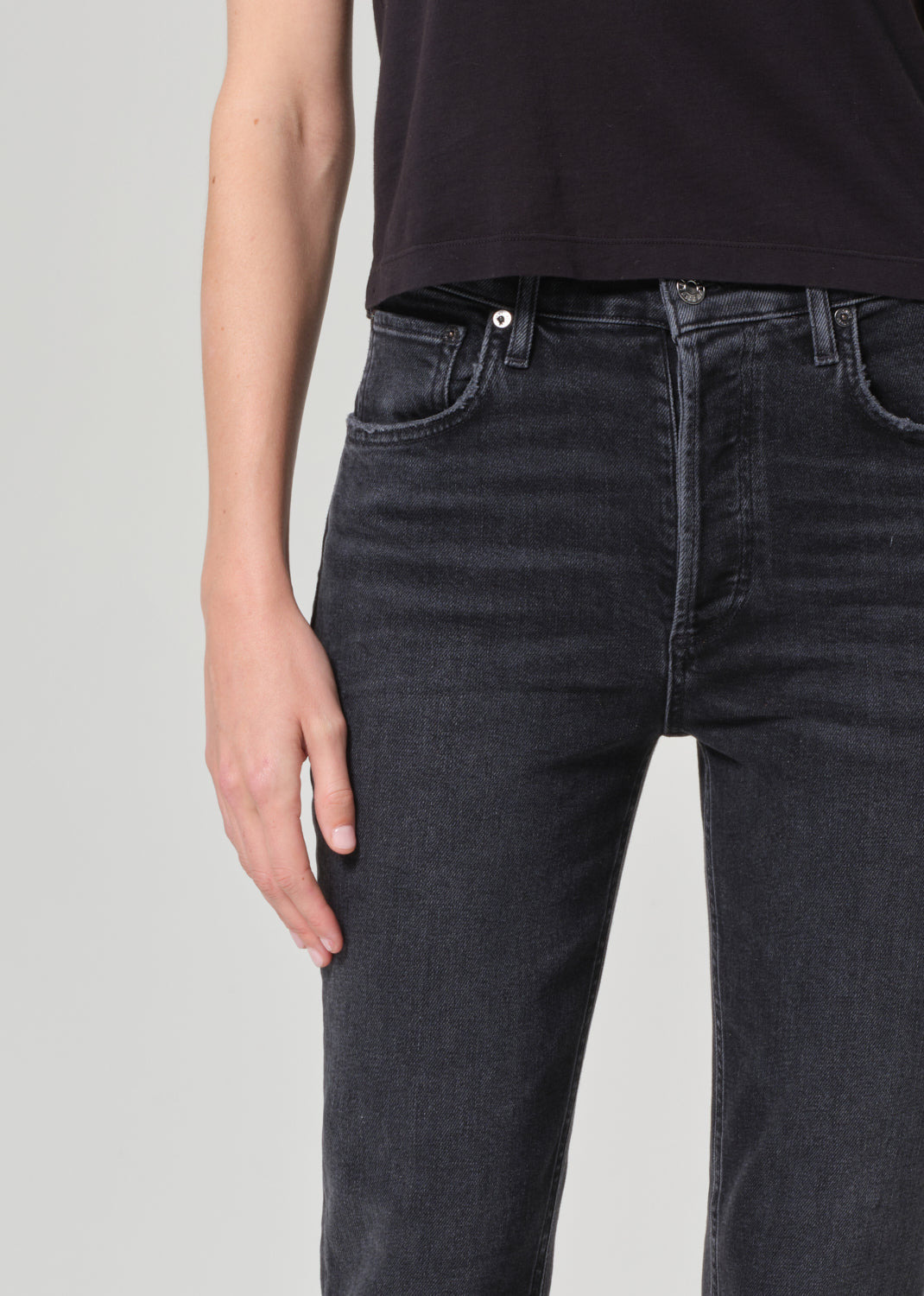 RILEY HIGH RISE STRAIGHT CROP (STRETCH) IN PANORAMIC - 5
