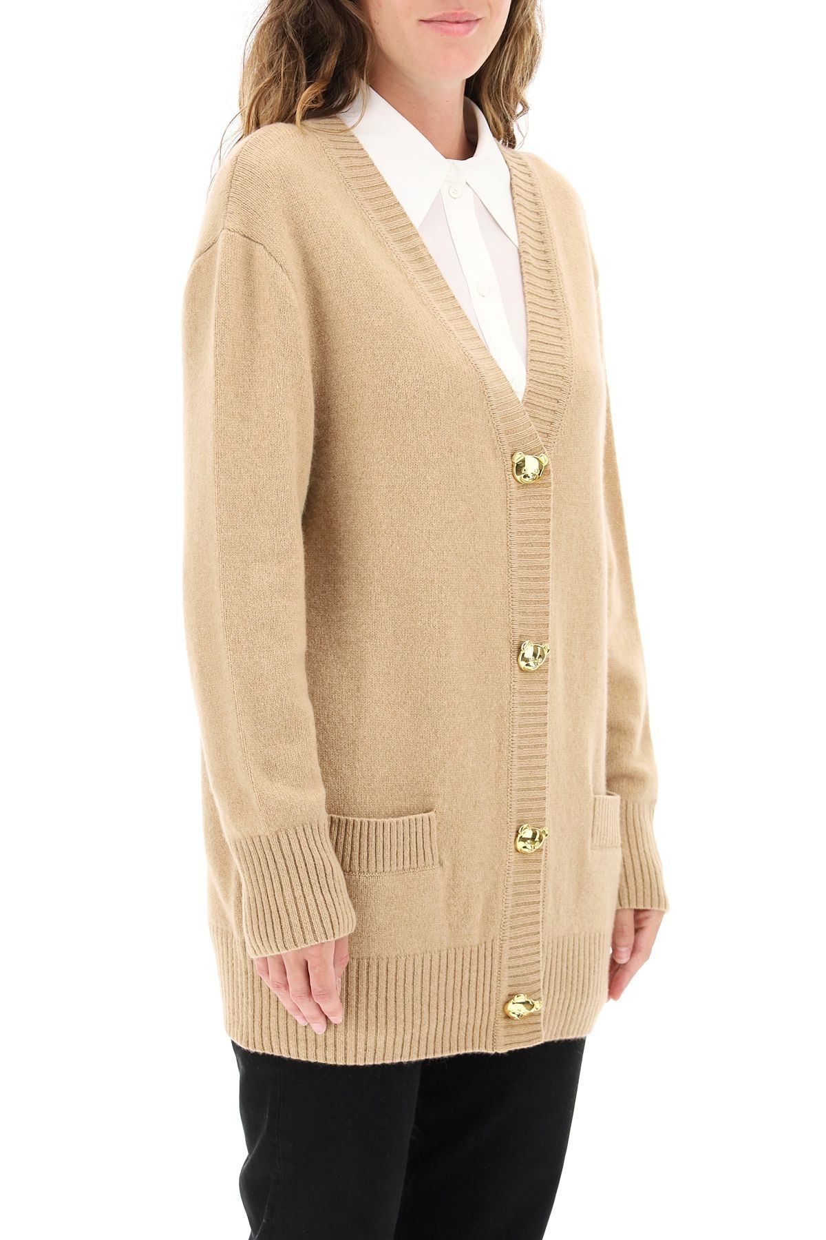 OVERSIZED CARDIGAN WITH TEDDY BEAR BUTTONS - 3