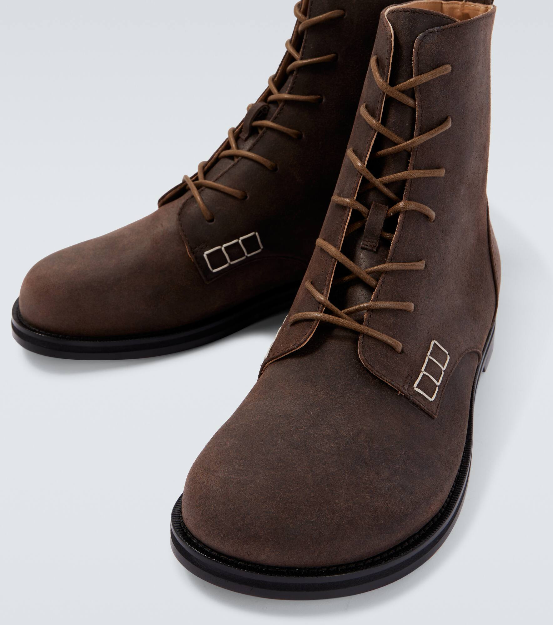 Leather lace-up boots - 3