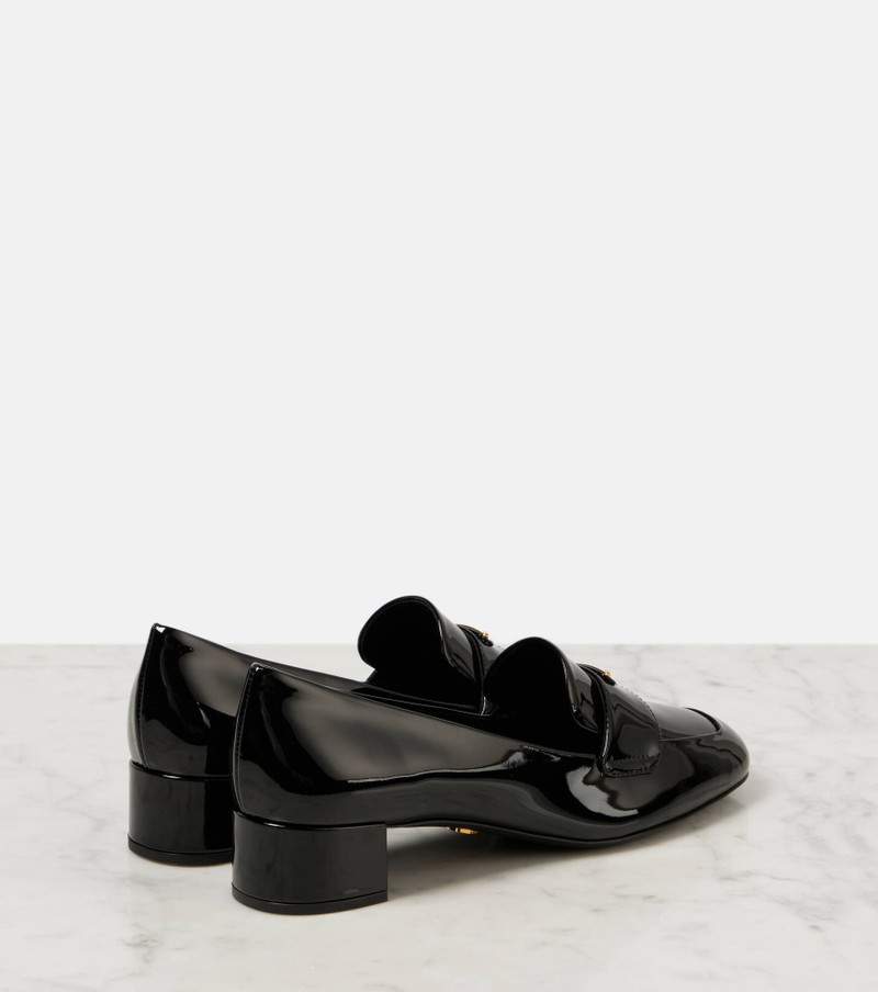 Prada Logo patent leather loafer pumps outlook