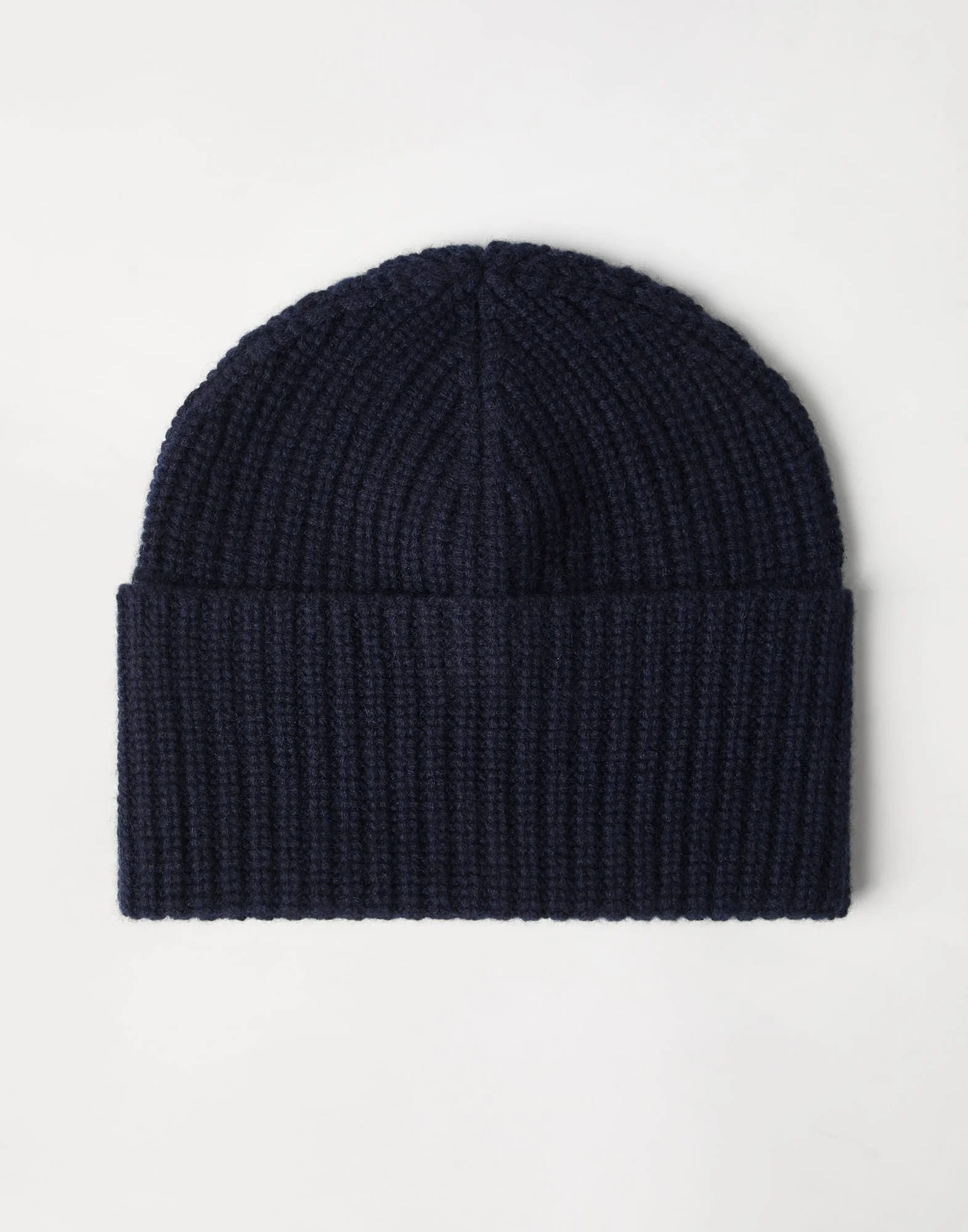 Cashmere English rib knit beanie - 1