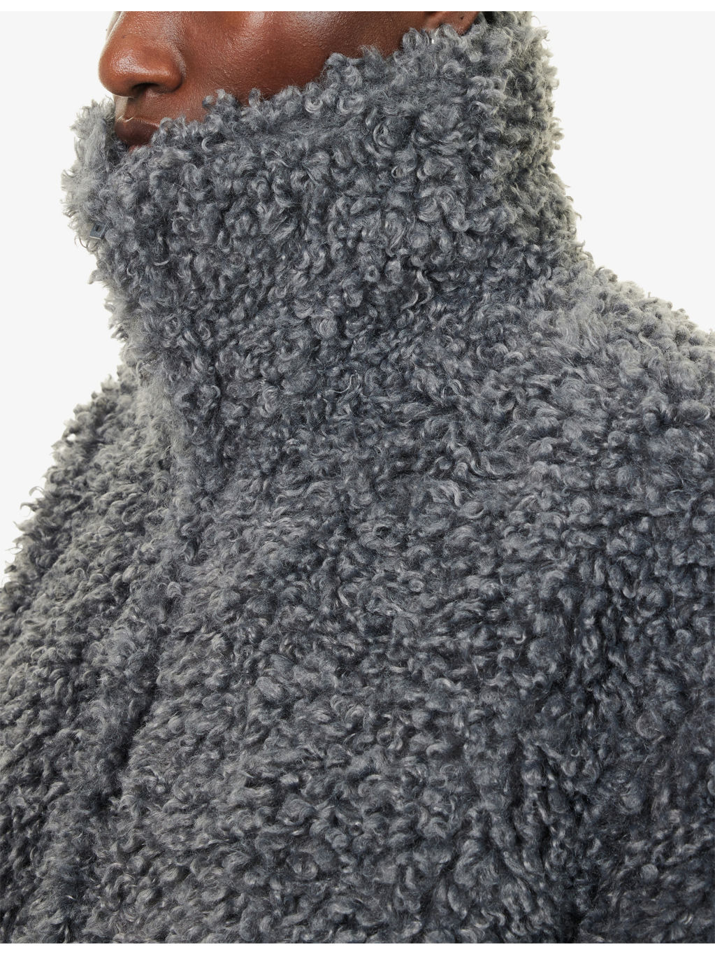 Relaxed-Fit High-Neck Faux-Fur Jacket - 5