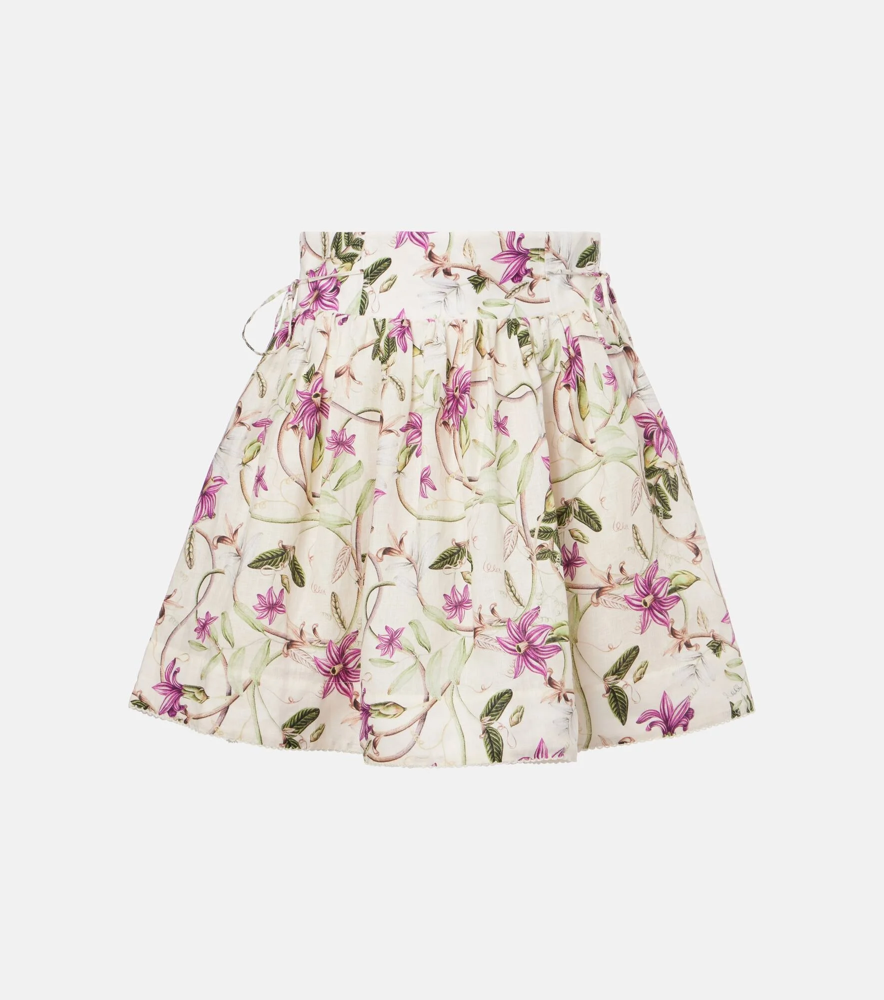 Floral linen shorts - 1