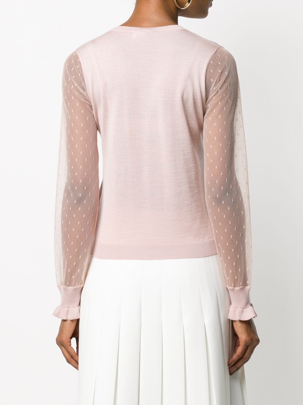 point d'Esprit tulle cardigan - 4