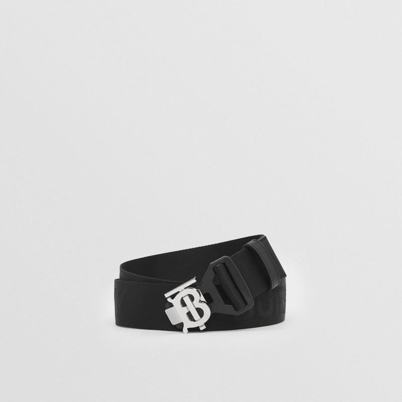 Monogram Motif and Logo Webbed Jacquard Belt 1