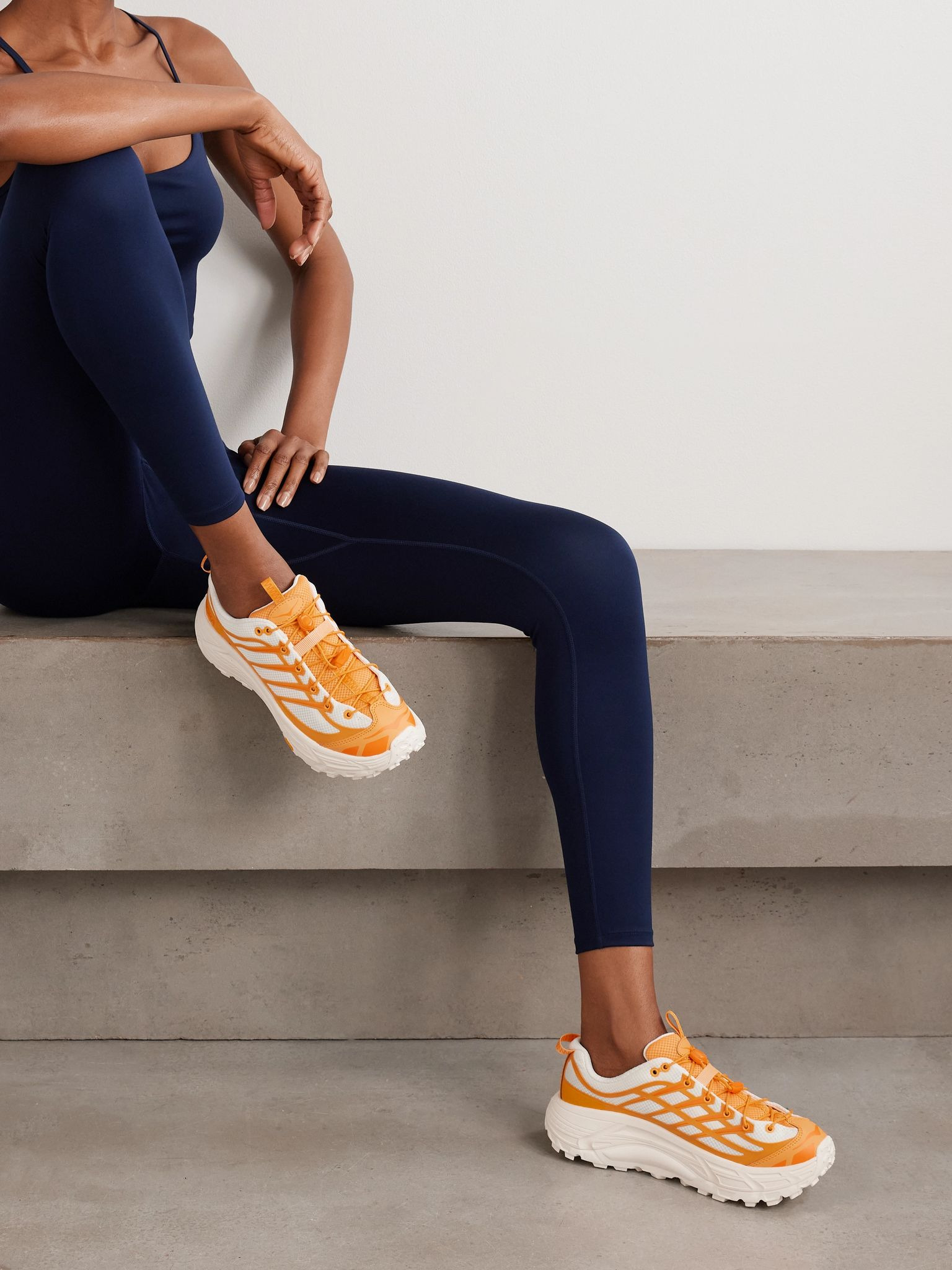 Mafate Three2 rubber-trimmed mesh sneakers Orange - 2
