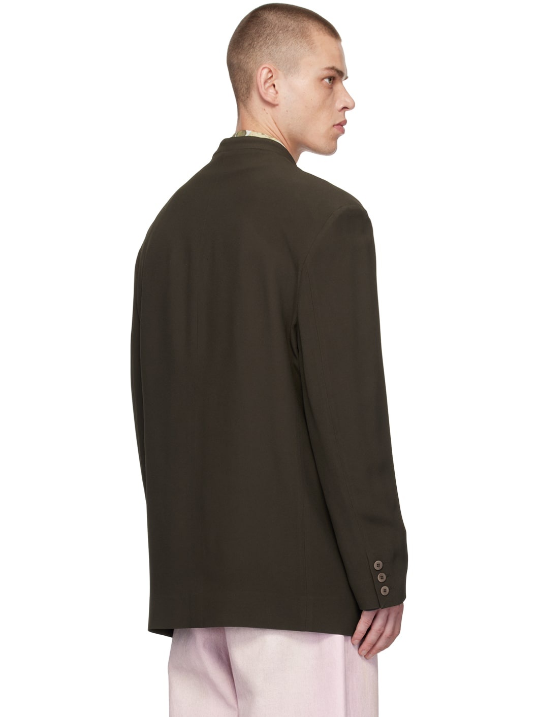 Brown Moquette Blazer - 3