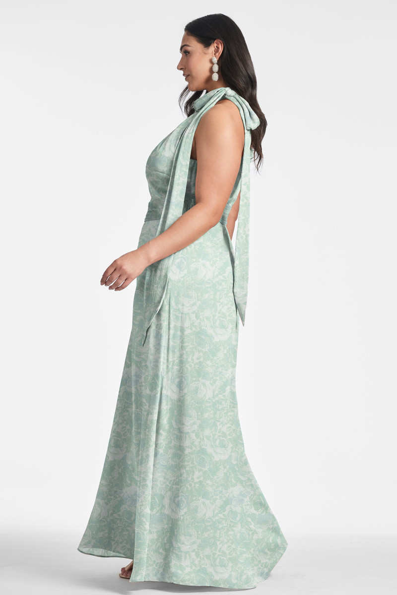 Kayla Gown - Sage Painted Floral 6