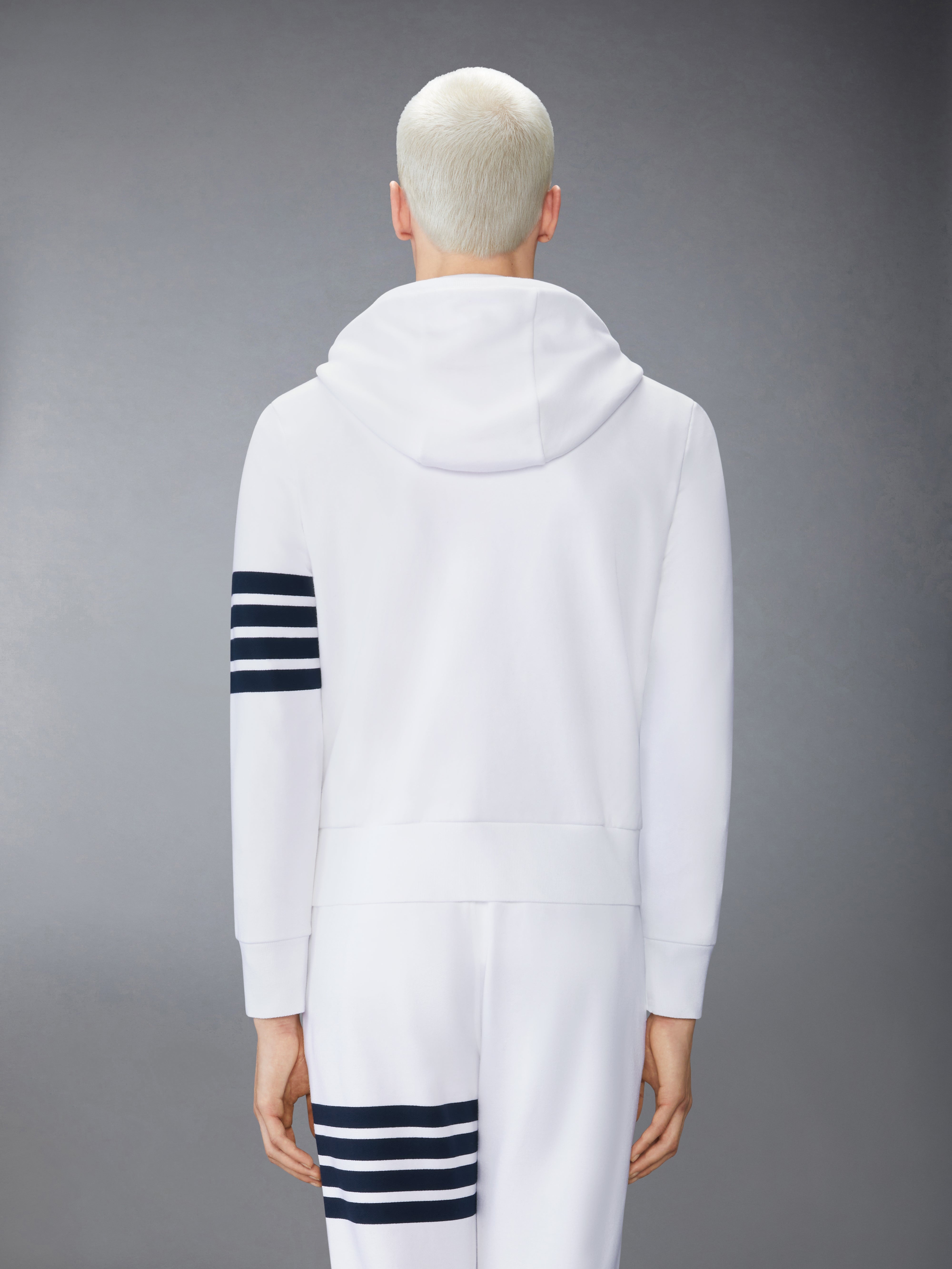 CLASSIC LOOPBACK 4-BAR ZIP UP HOODIE - 3