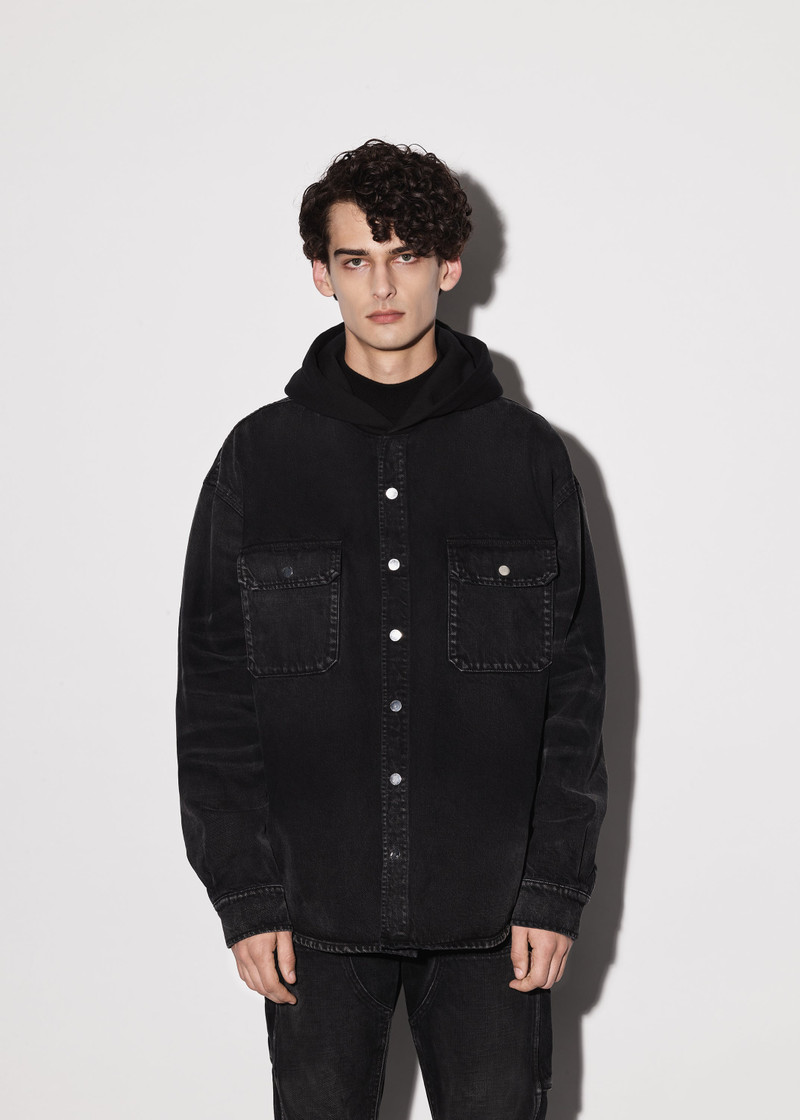 DENIM HOODED OVERSHIRT 2