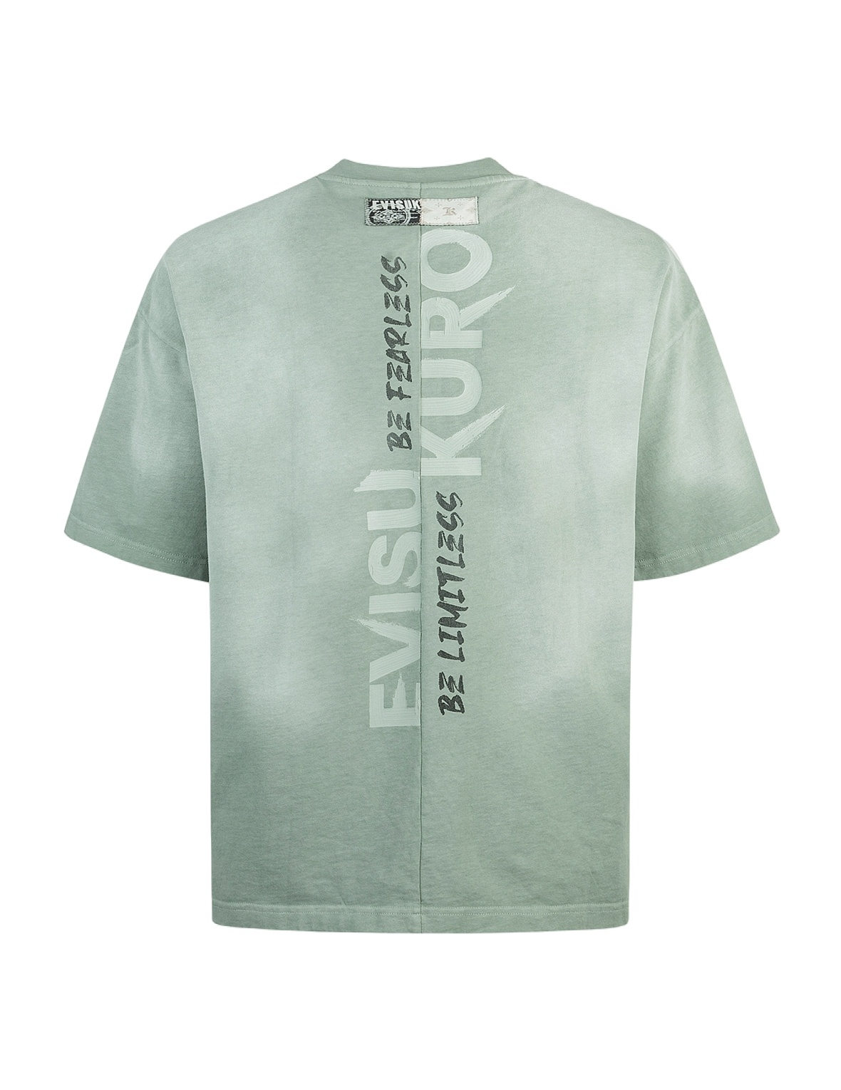 Garment Dyed Calligraphy Logo Print Oversized T-shirt - 15
