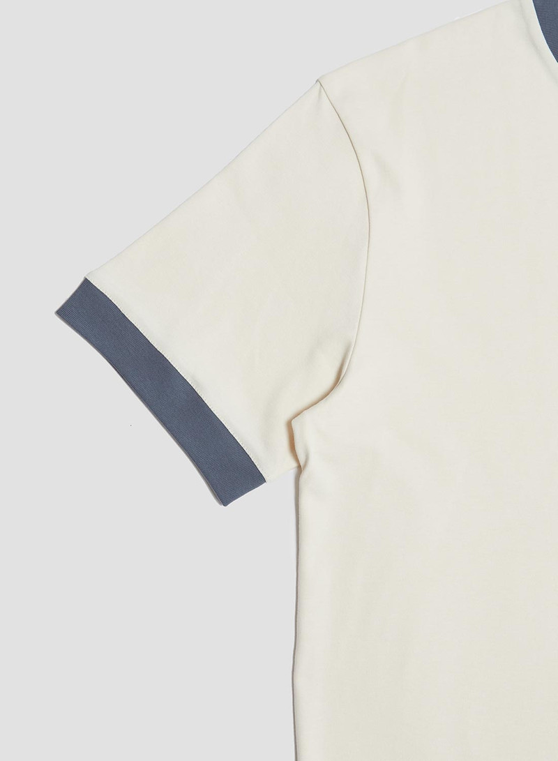 Nigel Cabourn x Sunspel Relaxed Heavyweight Supima Ringer T-Shirt in Undyed 5