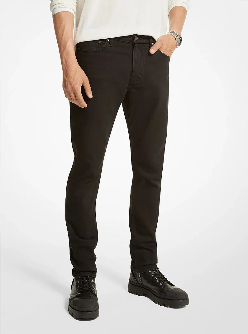 Slim-Fit Stretch-Cotton Jeans - 1