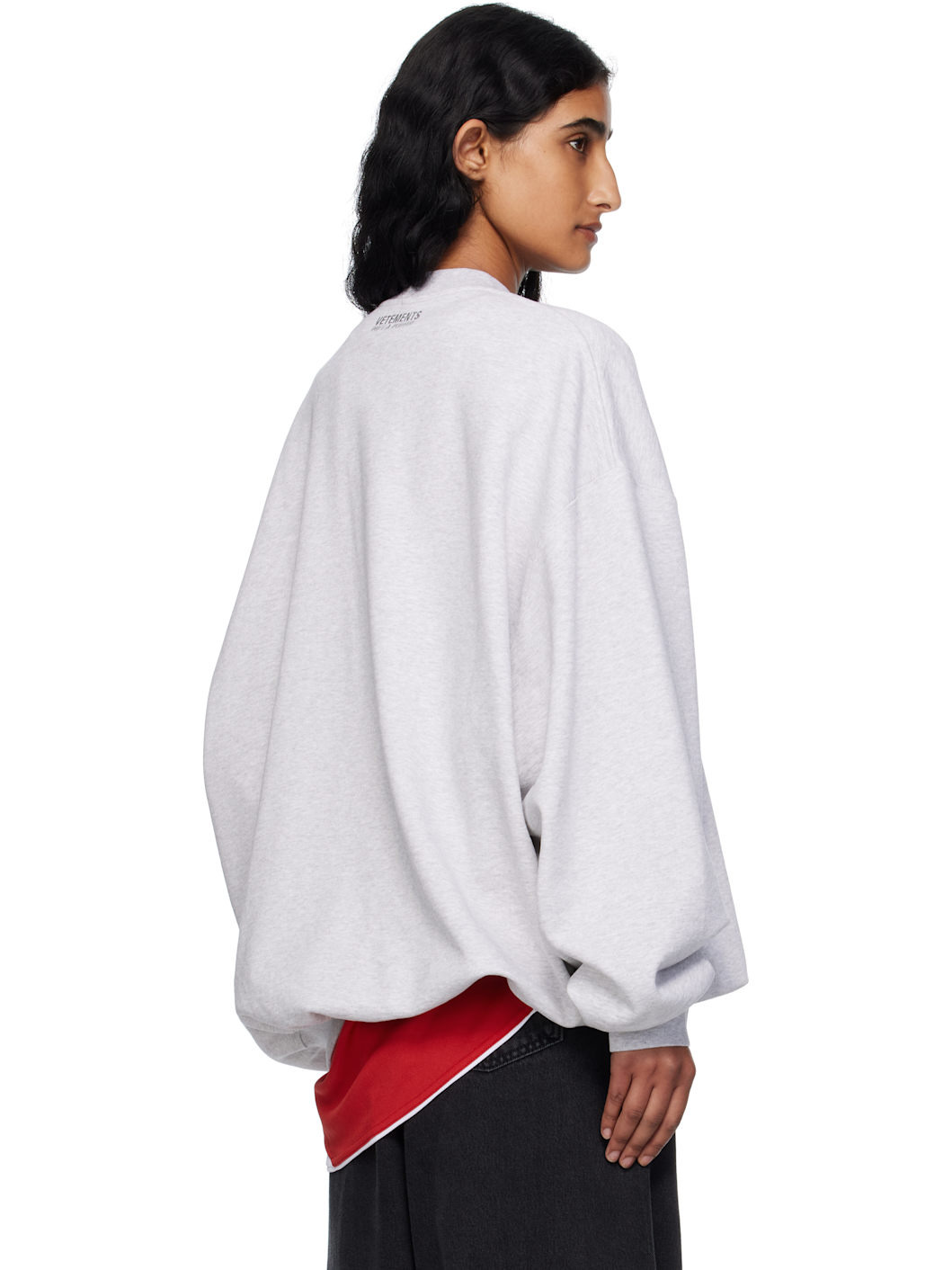 Gray Logo Oversized Sweatshirt - 3