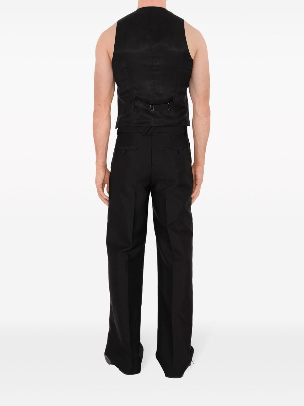 wool-silk blend waistcoat - 4