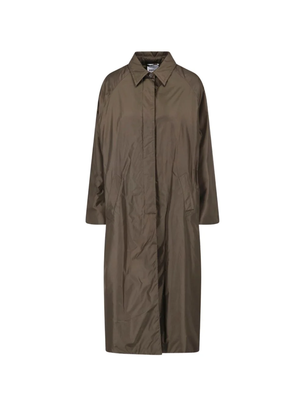 belted raglan-sleeve trench coat - 1