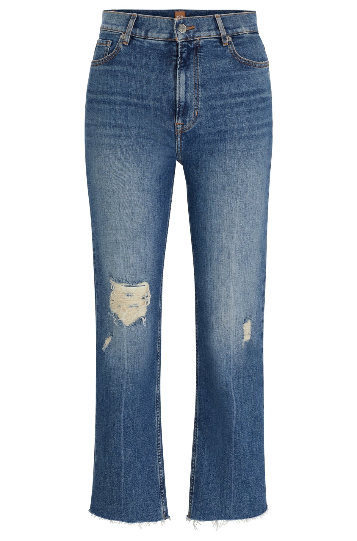 SLIM-FIT JEANS IN BLUE STRETCH DENIM - 1