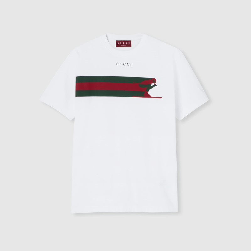 Cotton jersey T-shirt with print 1