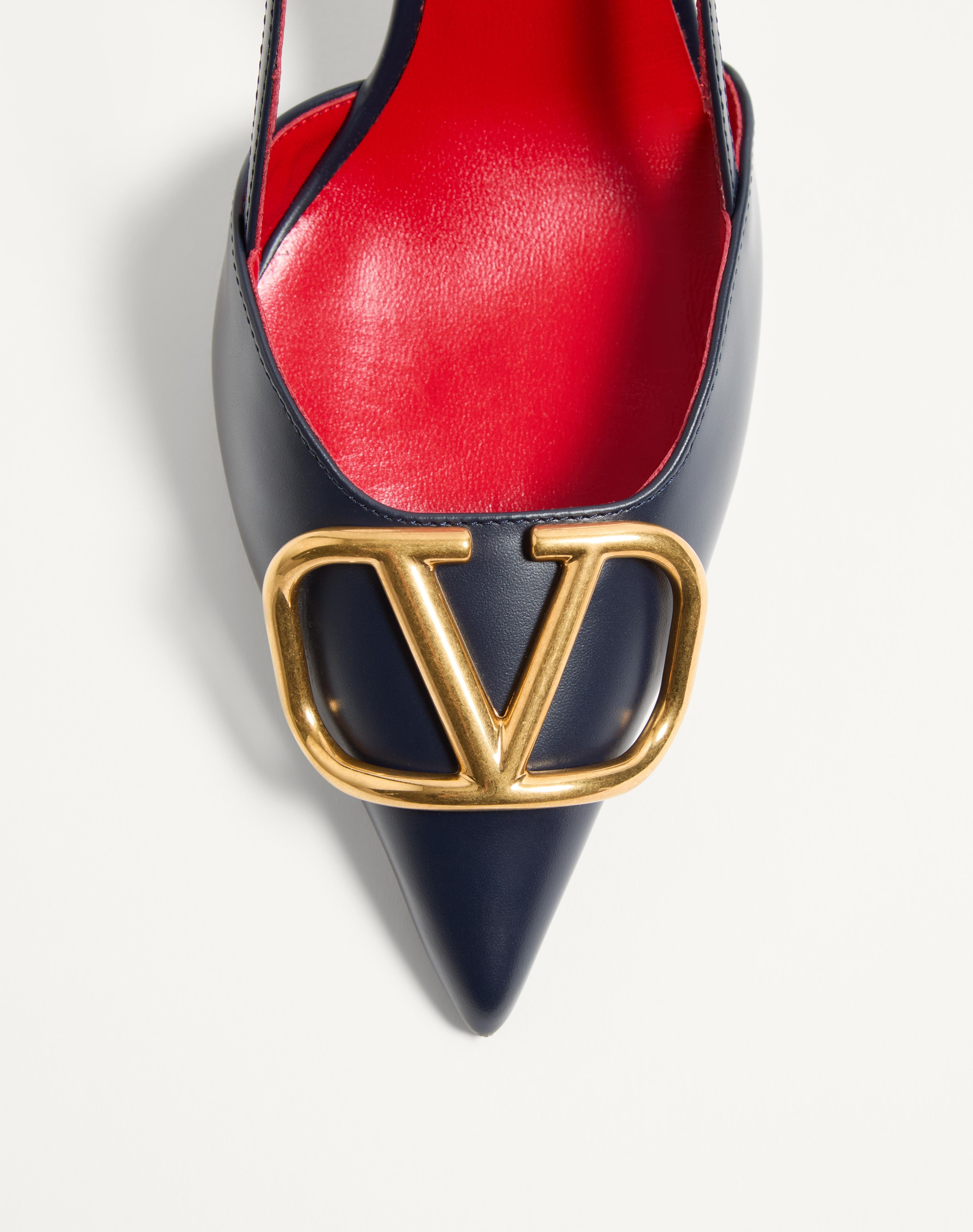 VLOGO SIGNATURE CALFSKIN SLINGBACK PUMP 80MM / 3.15 IN. - 6