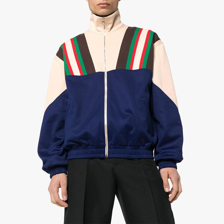 Gucci Multicolor Polyester Sweatshirt 'Navy Beige' 615164-XJCFQ-4115 - 3