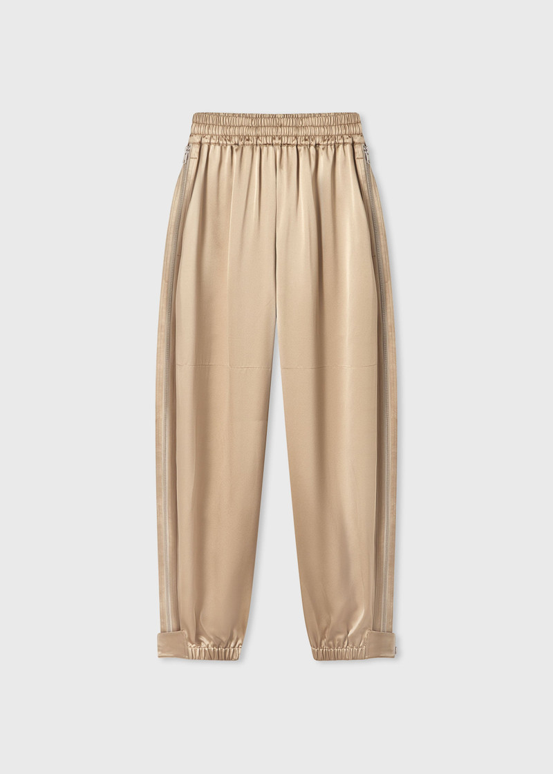Articulated Vented Pant in Silk Charmeuse 1