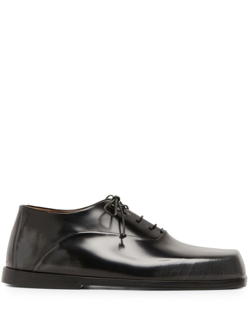 panelled patent-leather oxford shoes 1