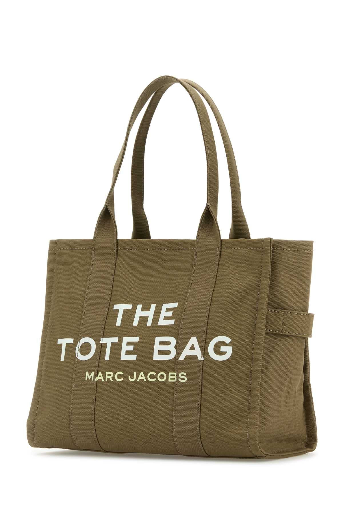 Marc Jacobs Women Army Green Canvas Large The Tote Bag Shopping Bag - 2