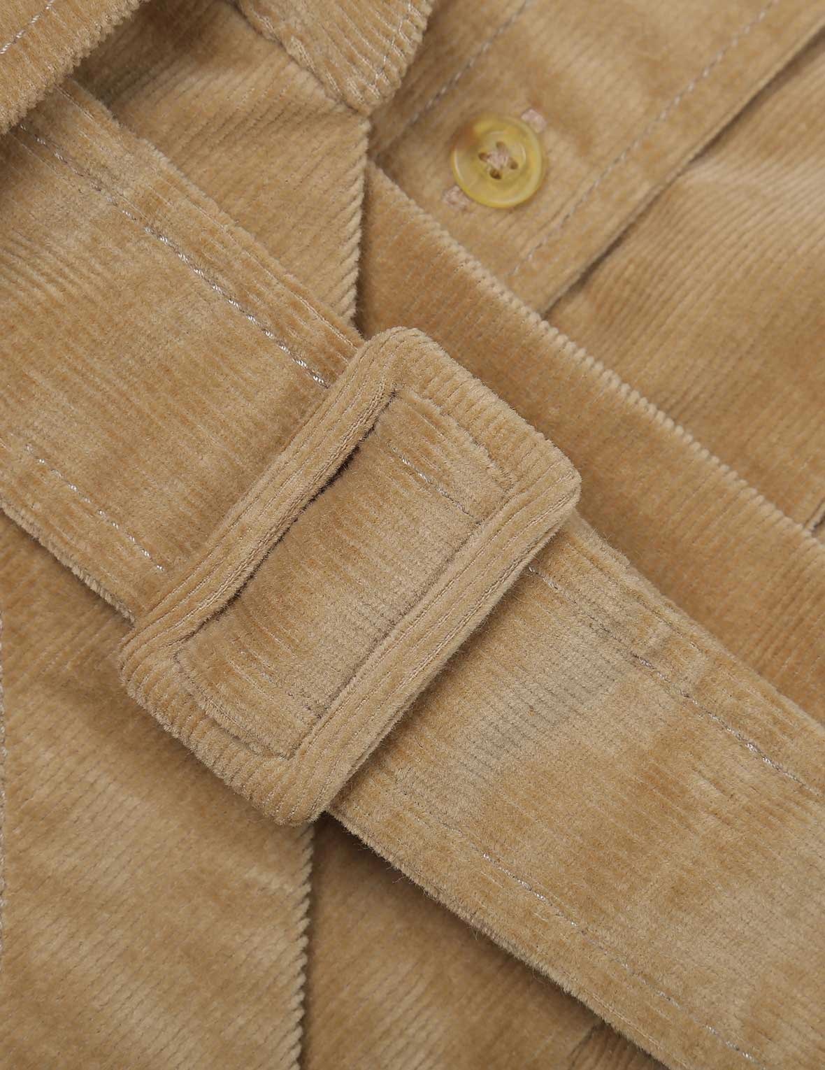 Logo Embroidered Corduroy Dress - 14