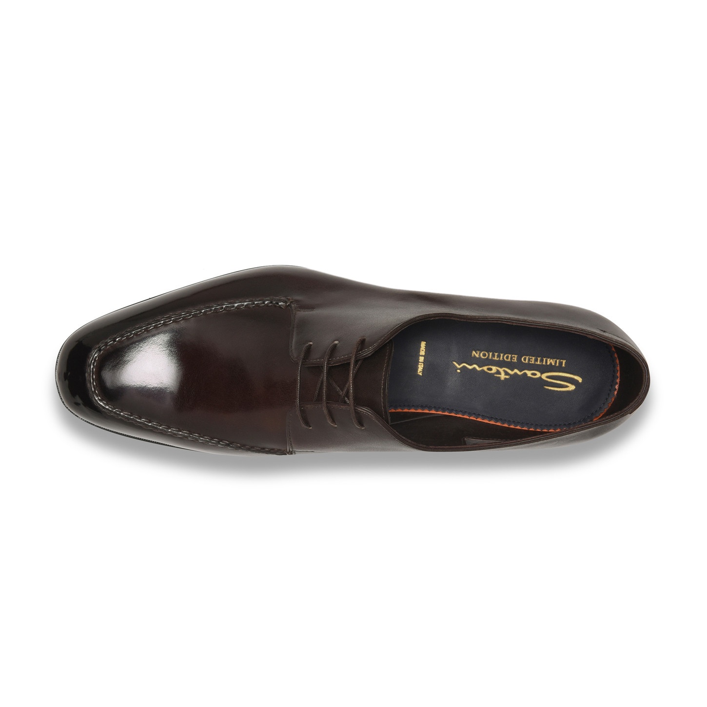 Men's dark brown leather Derby shoe - 5