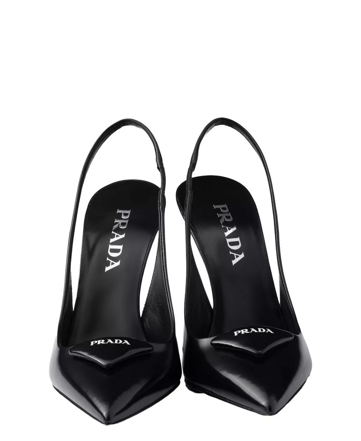 Women's Brushed Leather Slingback Pumps - 5