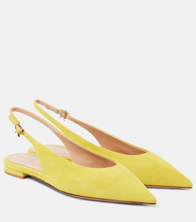 Suede slingback flats - 1