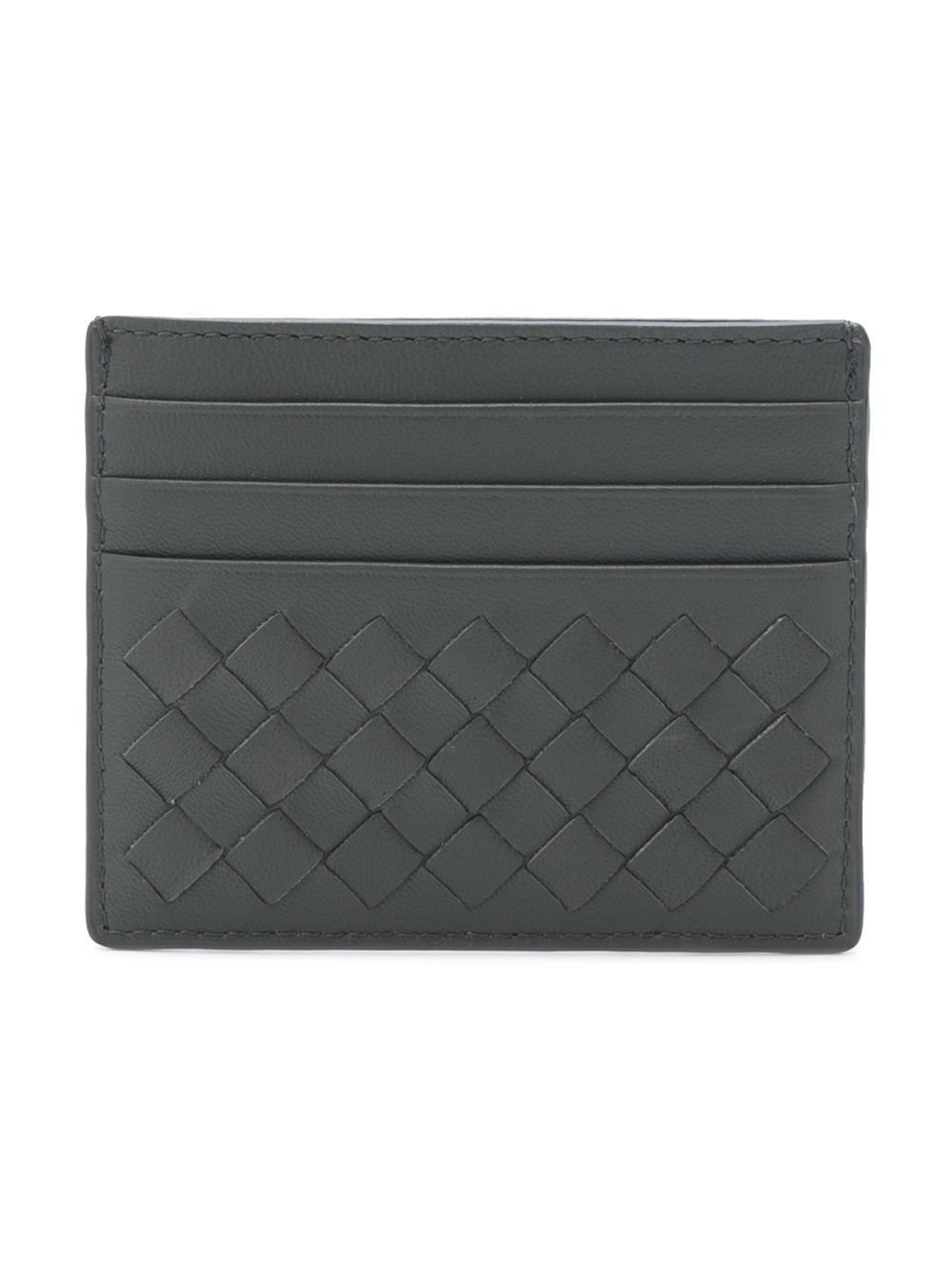 intrecciato weave card case - 2