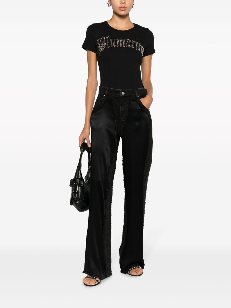 Blumarine high-waist satin-panelled jeans outlook