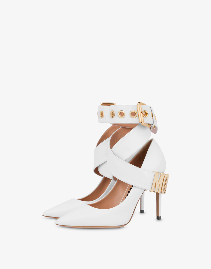 MOSCHINO BELT CALFSKIN PUMPS 1