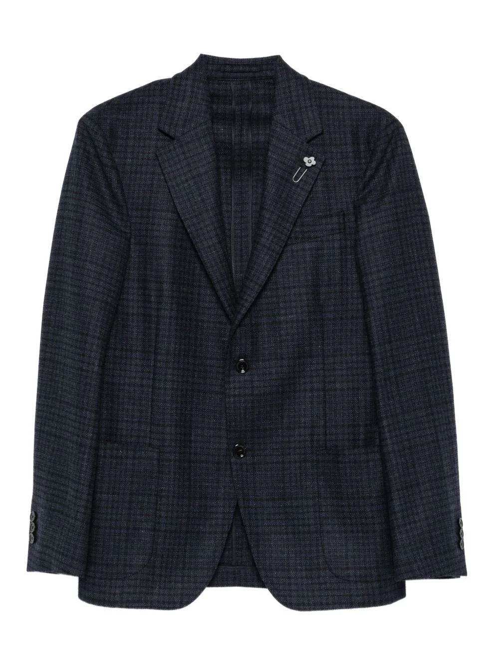 checked two-button blazer - 1